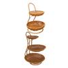Rattan Style Fruit Basket Multi Tiered Storage Organizer for Kitchen Countertop Snacks and Home Decoration