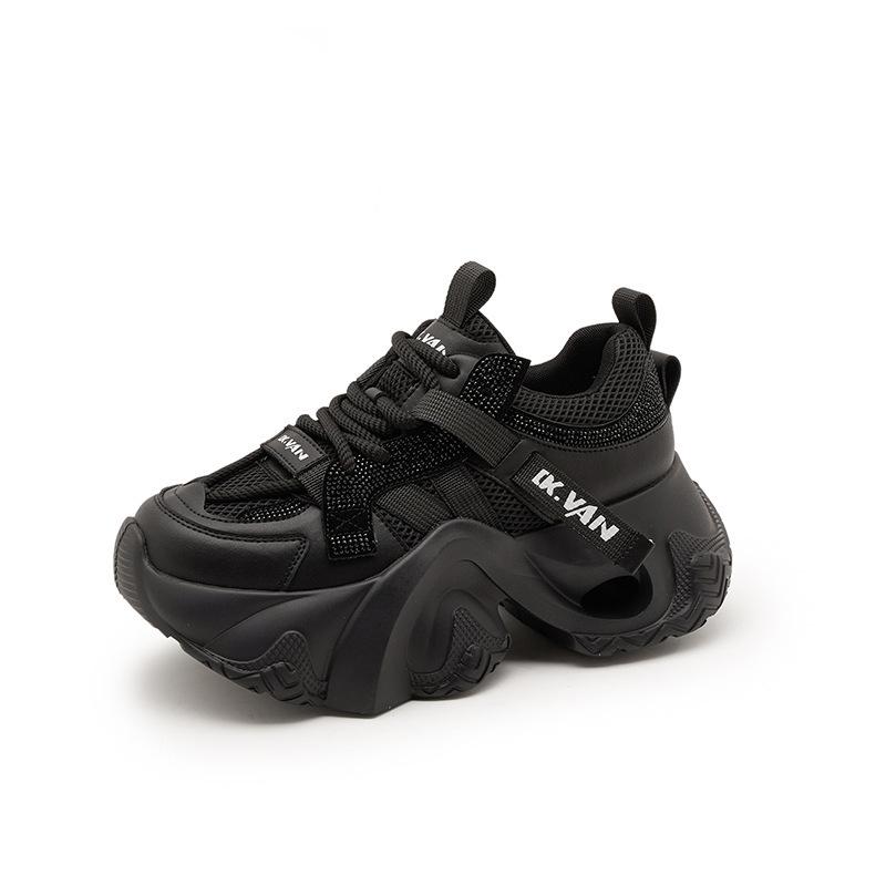 Dad Shoes Women's Autumn Breathable Versatile Dad Shoes Student Sports Casual Shoes Double Net