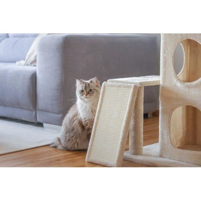 KERBL - Arbre à chat ALESSIA 100 cm - Moelleux - Alcôve à deux étages