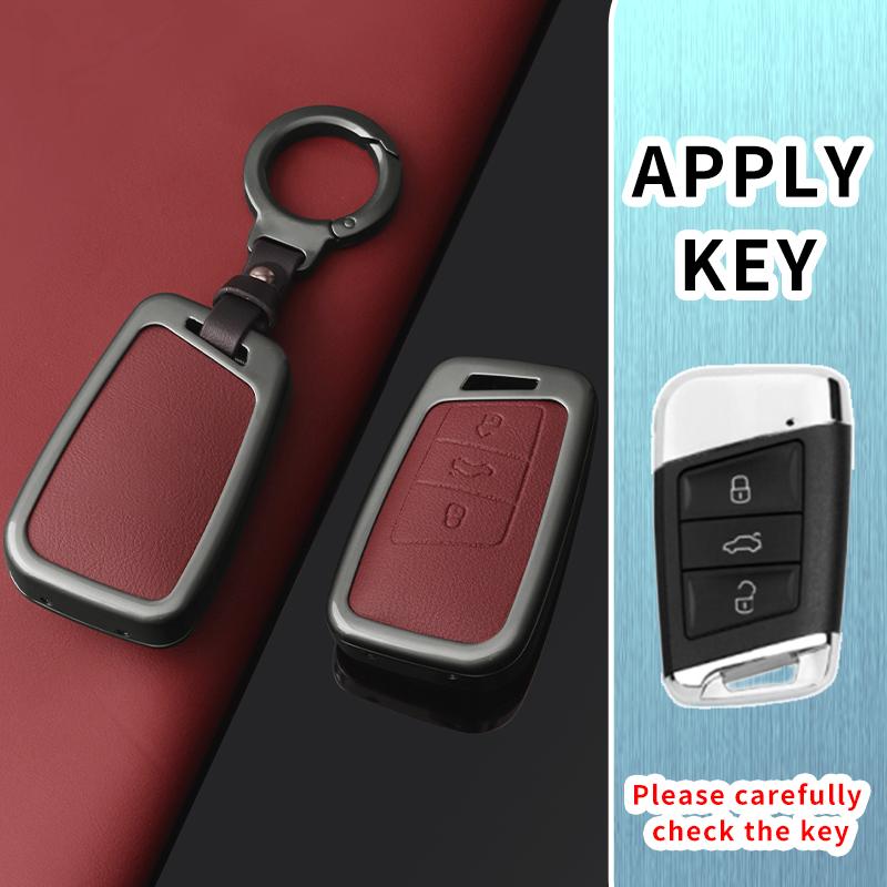 Interior Mouldings Zinc Alloy Car Key Case Cover Shell for VW Volkswagen Magotan GTE Passat B6 B7 B8 CC Skoda Fabia Superb Kodia