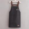 1Pcs Simple Waterproof Apron Wear Resistant Anti-Fouling Anti-Oil Zipper Large Pocket Apron Home Kitchen Apron