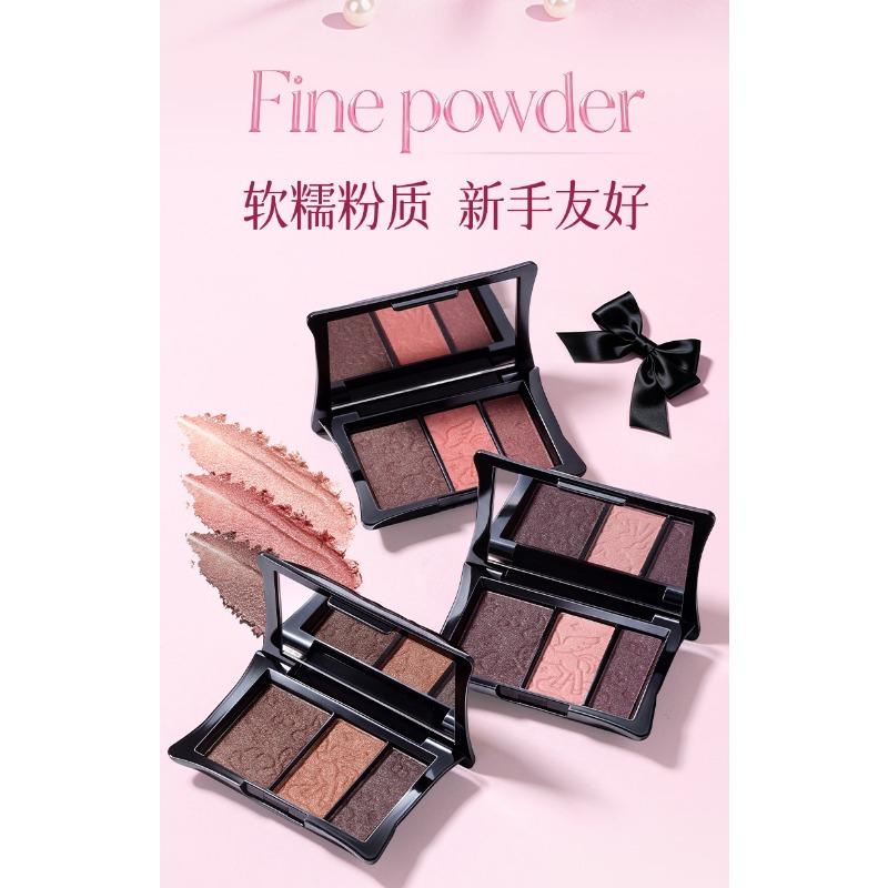 Three Color Shimmer Pigmented Long Lasting Eyeshadow Palette Makeup