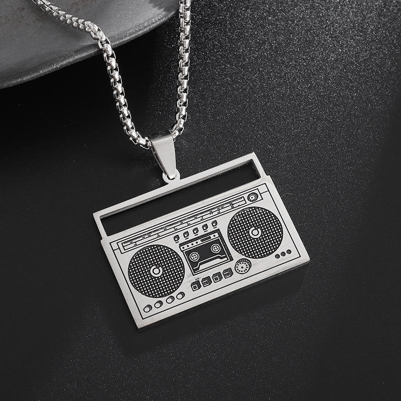 Accessories Radio Punk Retro Trendy Men's Recorder Necklace Pendant Necklace