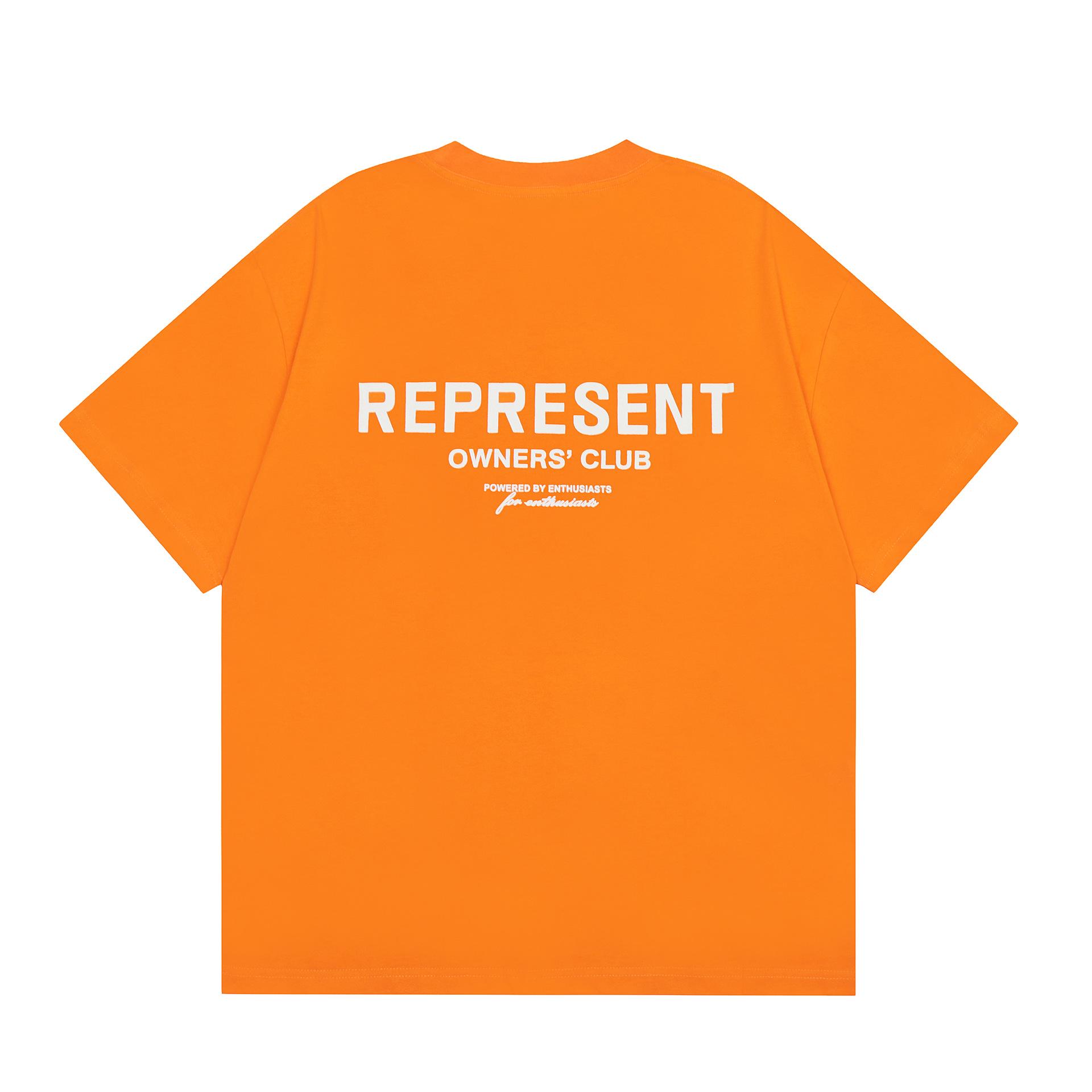 REPRESENT letter printing American high street tide brand loose pure cotton men s and women s casual short-sleeved T-shirt S