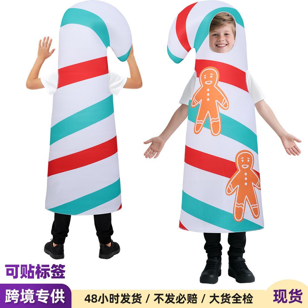 Holiday Kids Gingerbread Costume With Polyester Fabric For Festive Dress Up And Play