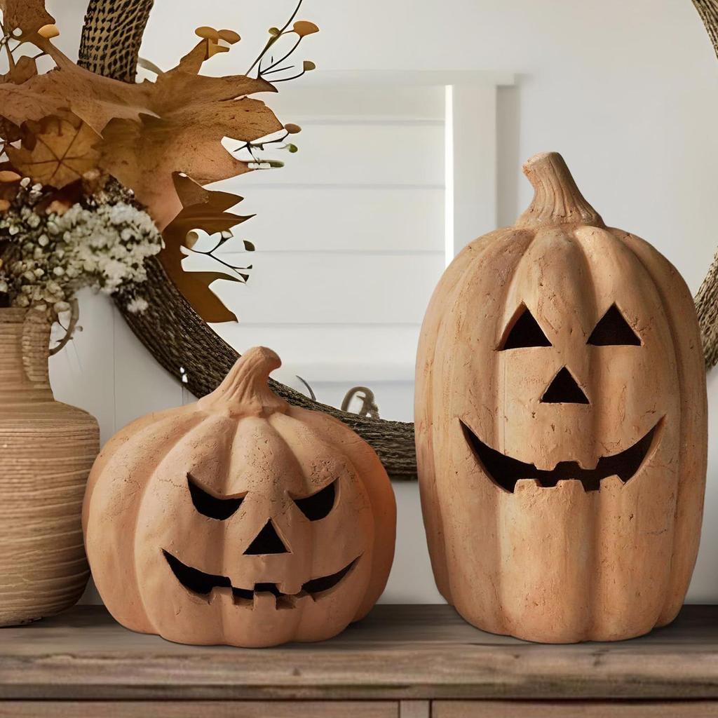 Pumpkin Lantern Decor Halloween Pumpkin Lantern Cute Flameless Lamps For Outdoor Indoor Bedroom Decorating Garden Front Door