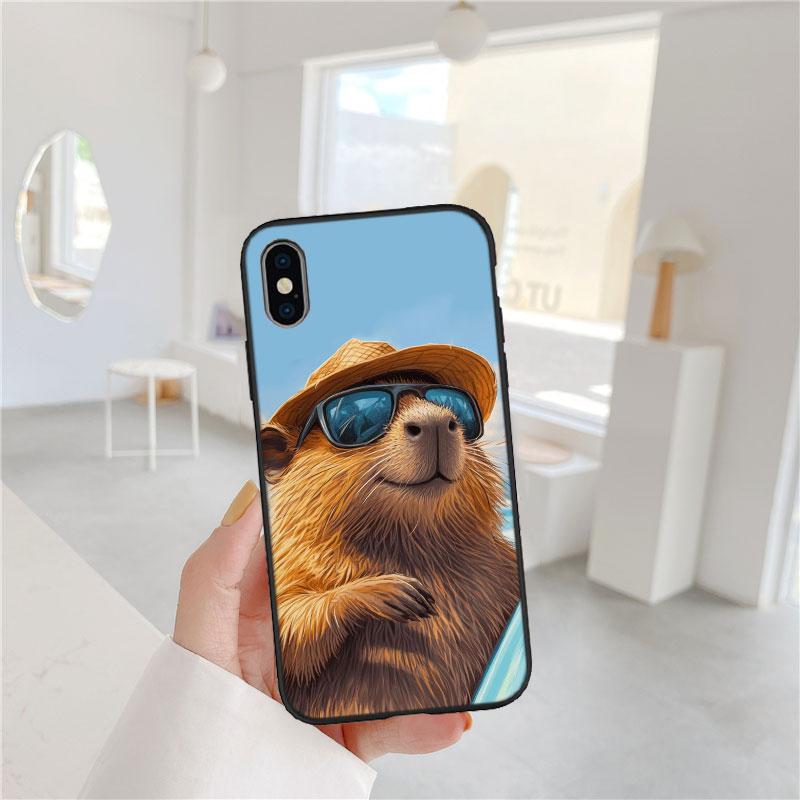 LO19 Cartoon Wasserschwein Softshell Handyhülle für Redmi Note 8 9 Pro Max 9S 9T 9C NFC 8T 8A 10A A4