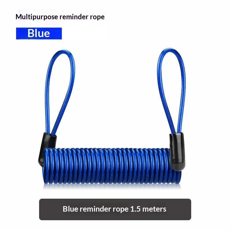Bicycle Spring Cable Lock Anti-Theft Alarm Security Lock 1PC Durable Cut Proof for Scooters E-Bikes Public Parking