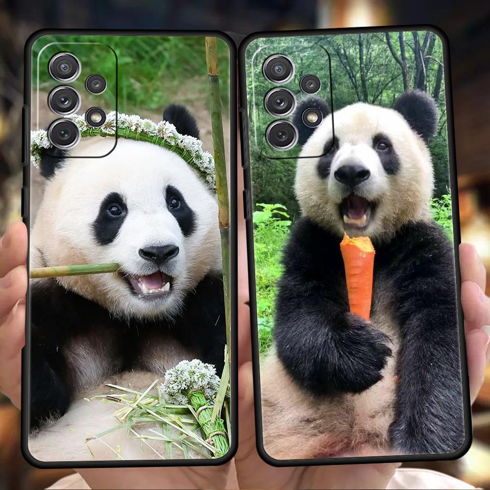 Phone Case For Samsung Galaxy A15 A13 A35 A55 A51 A71 A41 A31 A21S A03S A05 A17 A23 A25 A33 A53 A73 5G A07 4G Cover panda