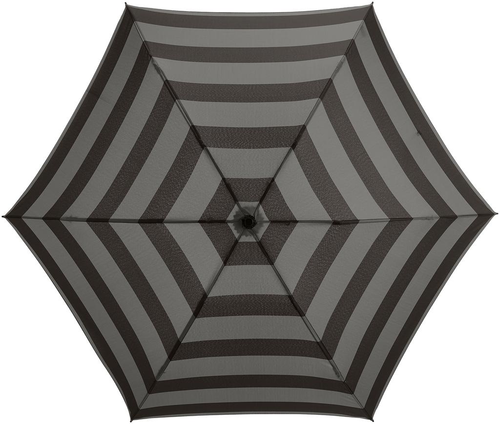 Folding Umbrella MAXIME LABEYRIE Folding Umbrella Border Pattern Black Rib 55cm [Moonbat] Women's Yarn-dyed Women's Length Approx.
