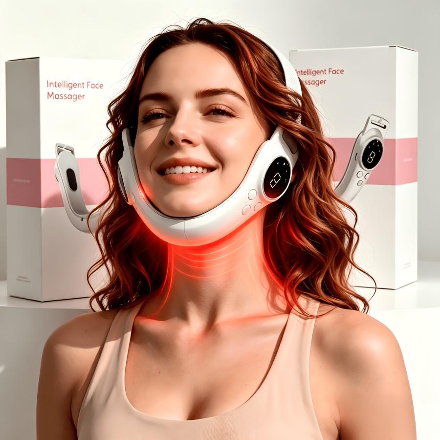 Dual-mode Double Chin Reducer Facial Massager, USB Rechargeable Skin Care Beauty Device