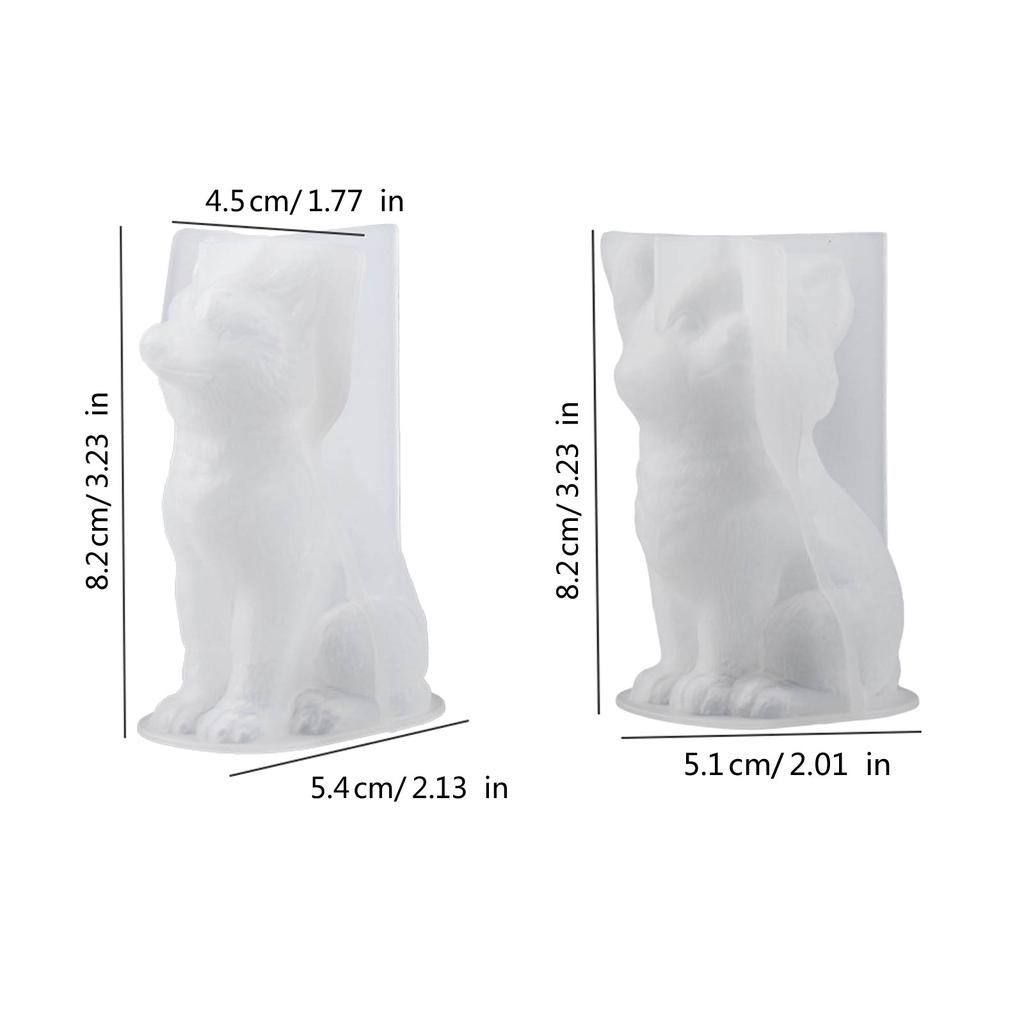 Easy to Clean Animal Shaped Silicone Mold Convenient Fox Expory Resin Mold for DIY Projects Great Mould for Gift Making