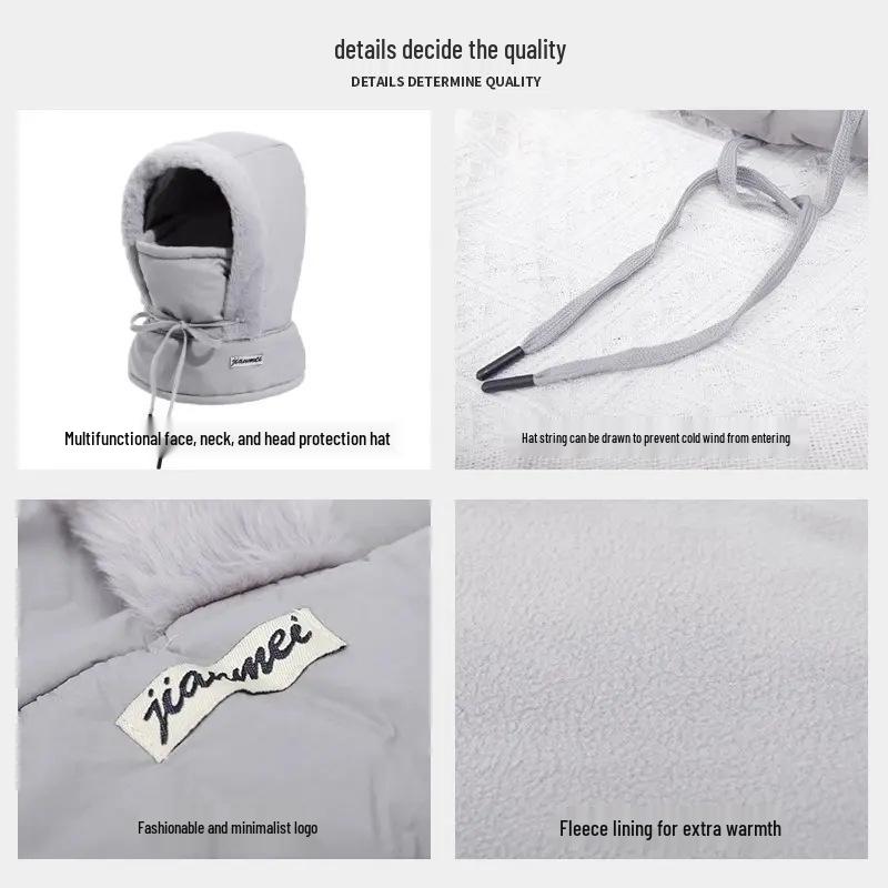 Winter Cycling Fleece Hat with Ear Protection and Face Mask