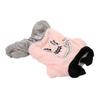 Dog Winter Clothes Plush Warm Thick 4 Legged Cute Pet Cold Weather Outfit for Medium Large Dogs