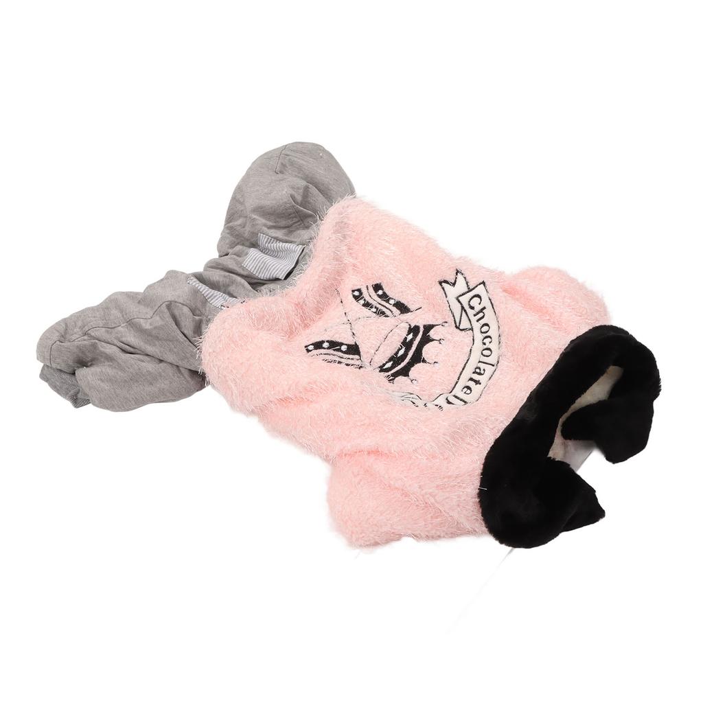 Dog Winter Clothes Plush Warm Thick 4 Legged Cute Pet Cold Weather Outfit for Medium Large Dogs