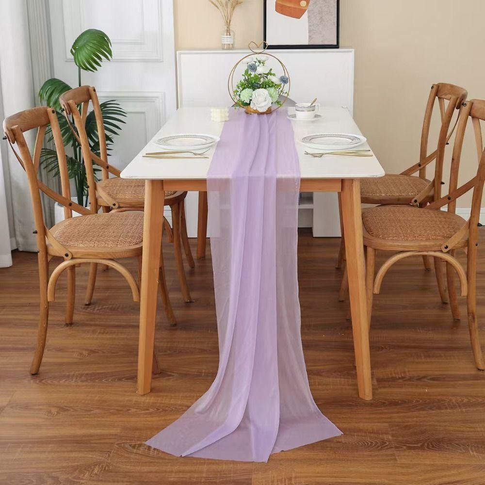 Polyester Party Bridal Tablecloth 30x300cm Wedding Table Cloth Wedding Birthday Party