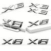3D ABS Black Chrome Letters For Cars Rear Trunk Emblem Badge For X6 Logo BMW X6 E71 F16 E72 G06 Stickers Lettering Accessories GP6