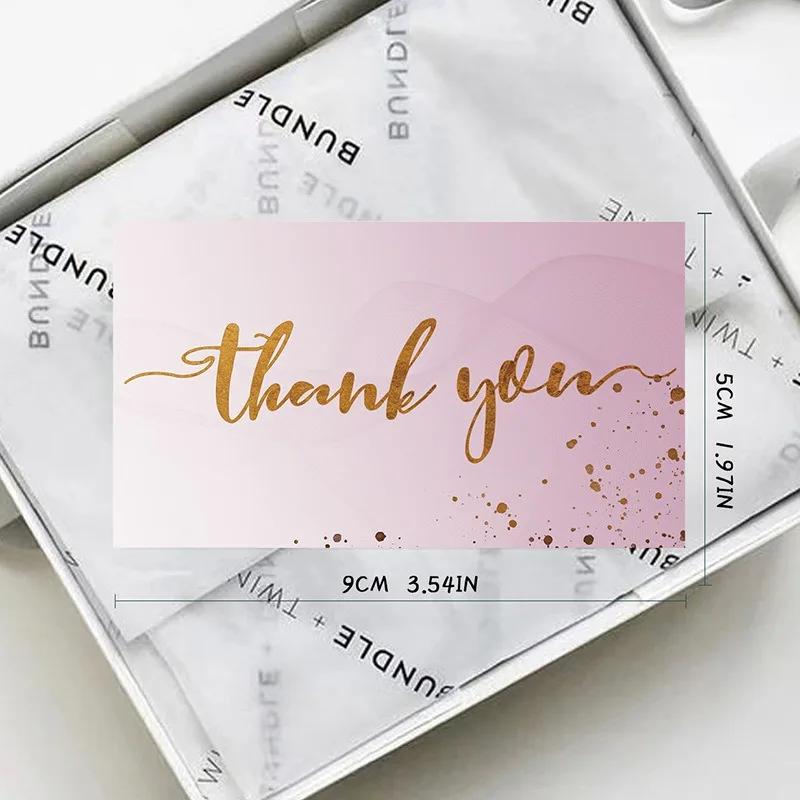 50PCS Thank You Cards Small Business Gift Cards Wedding Thank You Card HK01