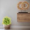 Artificial Ball Shrubs with Stake And Flowers for Porch, Garden, Walkway, Lawn