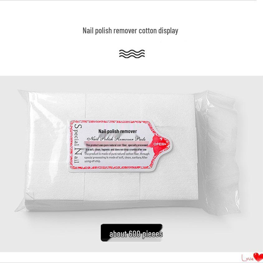Eco-Friendly Disposable Nail Polish Remover Cotton Pads - Nail Wipes Supplies