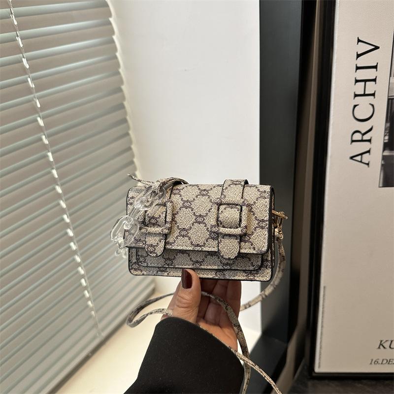 Retro trend texture casual shoulder messenger bag small square bag premium texture exquisite mini