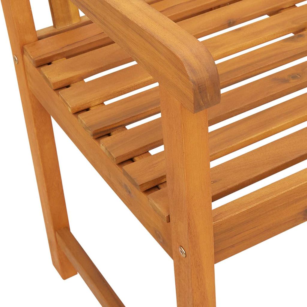 Outdoor Bench Natural 110 X 56 X 90 Cm Solid Acacia Wood