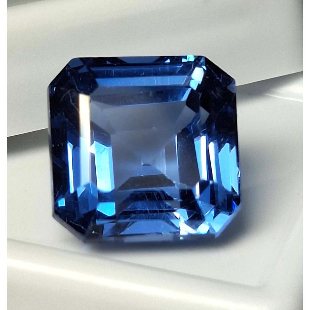 Natural Blue Aquamarine Asscher Cut 13-15 Ct Beautiful Certified Loose Gemstone