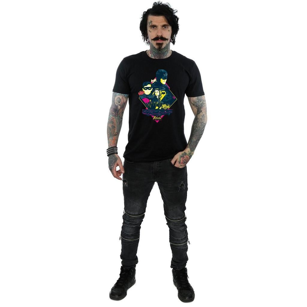 DC Comics Herren-T-Shirt mit Pop-Art-Charakter der Batman-TV-Serie