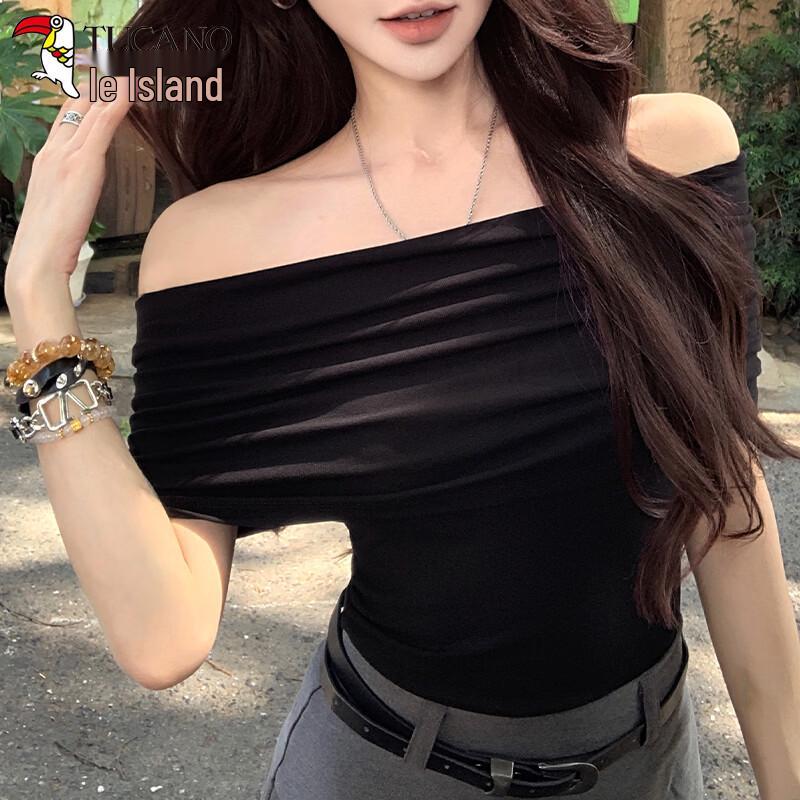 Women's Off-Shoulder Knit T-Shirt