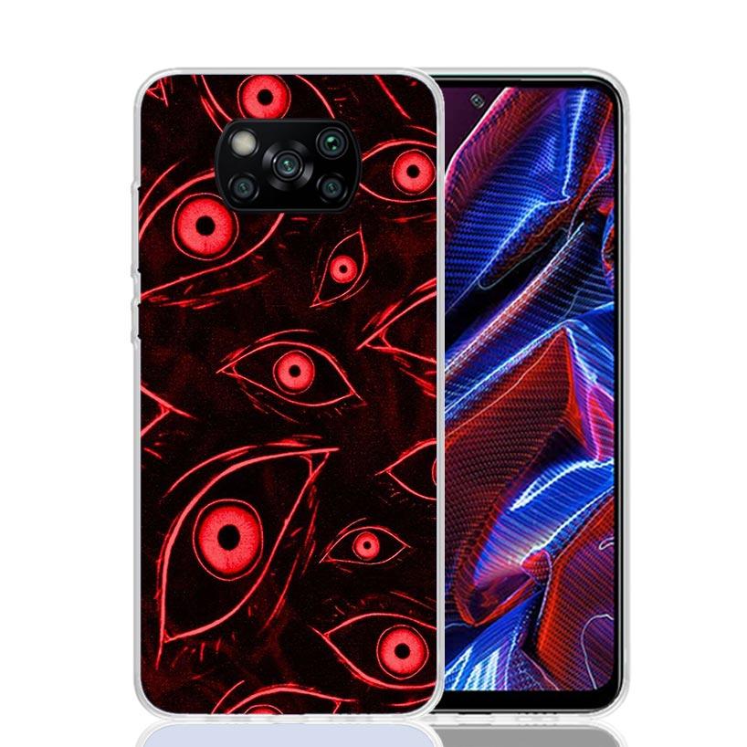 Scary Face Eyes Phone Case For Xiaomi Poco X7 X6 X5 Pro F7 Ultra Redmi 15C 15 13 13C 12 12C 10 10A 10C 9 9A 9C 9T Cover Poco X7