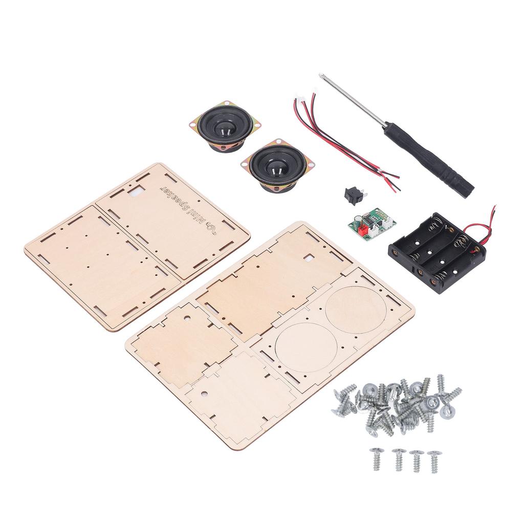 DIY Bluetooth Speaker Kit Stereo Surround Non Toxic Composite Wood DIY Speaker Kit for Pupil