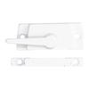 Sash Lock Square Zinc Alloy White AntiRust Multifunctional Sturdy Window Lock for Home Office