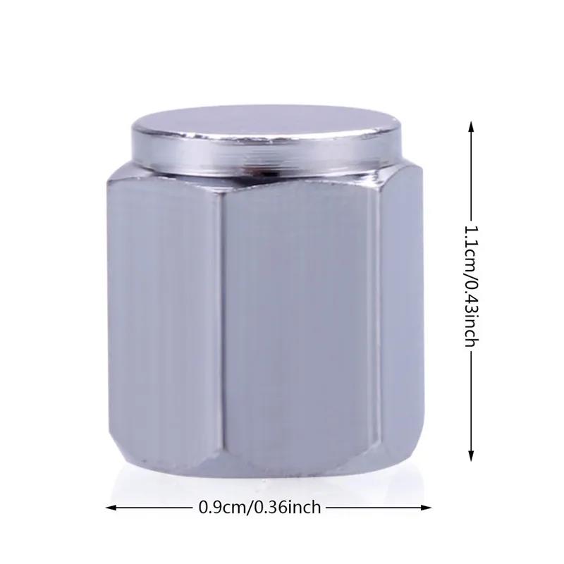 8 Pcs/Pack Tire Valve Caps Silver Premium Metal Rubber Seal Tire Valve Stem Caps Dust Proof Covers Stem Caps1