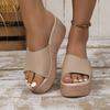 Fashion Women Sandals 2025 Summer Peep-Toe Shoes Woman High-Heeled Platfroms Slides Women Casual Wedges for Women High