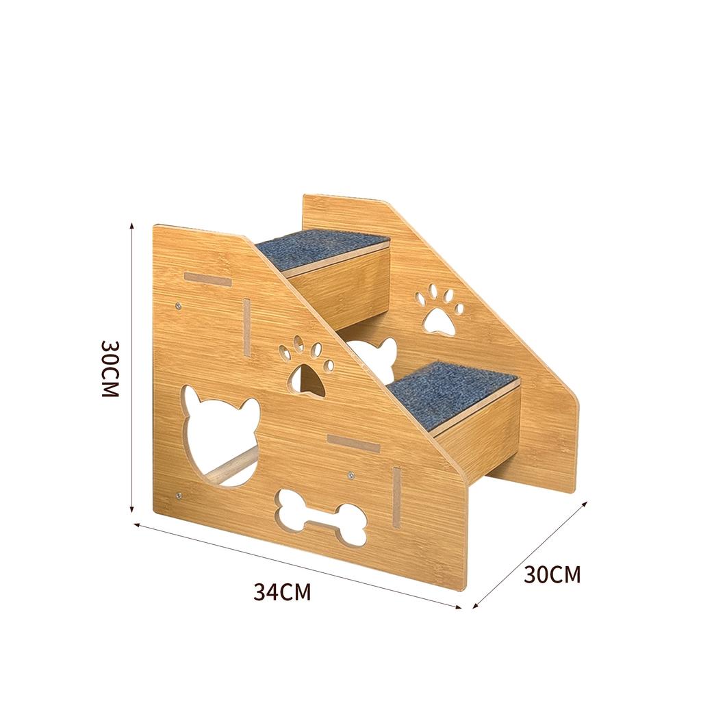 Wooden Cat Stairs Ladder Pet Climbing Ladder Pet Dog Bed Stairs Step-Style Pet Ramp Climbing Ladder Toy For Pet Supplies Cat