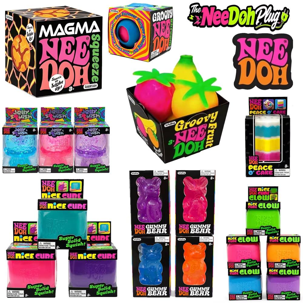 Needoh Soft and Glutinous Sensory Stress-relief Toy Cube Filled with Gel Stretchable Ball Soft Ice Blind Box Slow Rebound