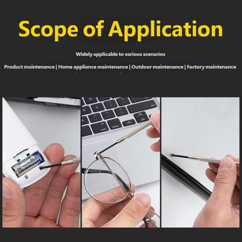 Steel Precise Screwdriver Set For Watch Repair And Electronics Maintenance Slip Resistant Design With Storage Case