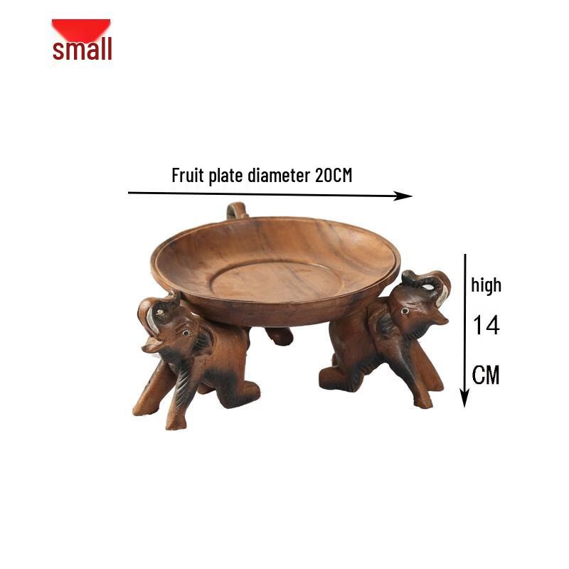 

Cat and Elephant Wooden Fruit Bowl