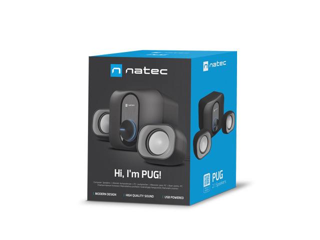Schwarz Natec Pug 11W Rms 2.1 Lautsprecher - Bild 5