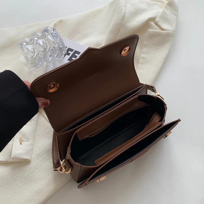 Women's PU Leather Shoulder Bag  Vintage Armpit Bag  Square Bag  Fashionable Crossbody Bags