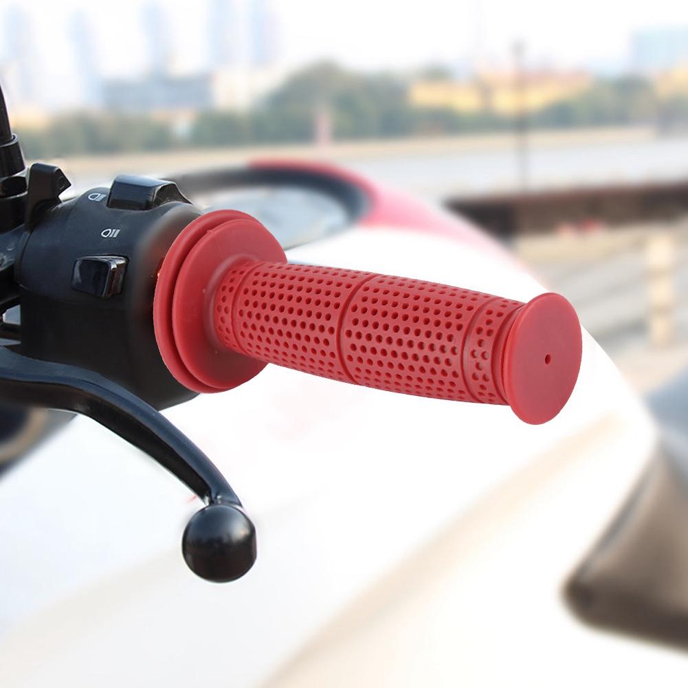 2 Stück 22mm TPU Motorrad Fahrrad Lenker Handgriffe Zubehör(rot)
