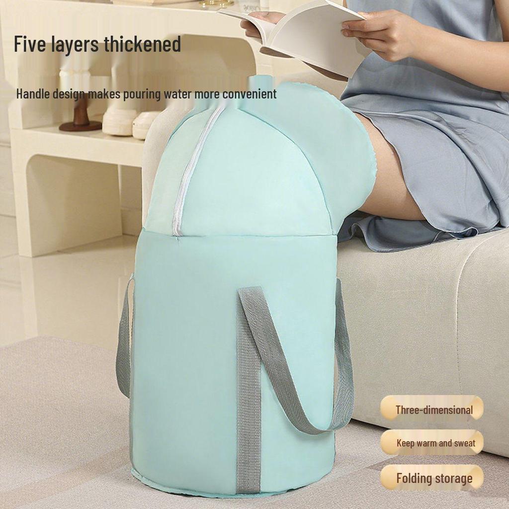 Portable Insulated Foldable Foot Bath Bucket - Travel-Friendly and Deep for Household Use