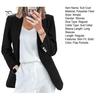 Solid Color Suit Coat Women Lapel Long Sleeve Single Button Closure Business Jacket with Flap Pockets Slim Fit Outerwear