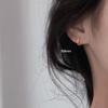S925 Silver French Hoop Earrings Women Punk Geometric Cartilage Piercing Jewelry Small Hip Hop Earrings
