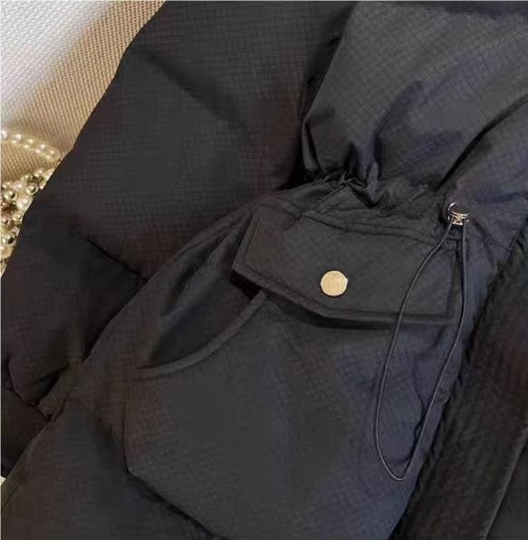 Winter Short Stand Collar Thicken Bread Jacket Puffer Ottwear Women's Jacket Drawstring Cotton-padded Clothes Down Coat Parkas