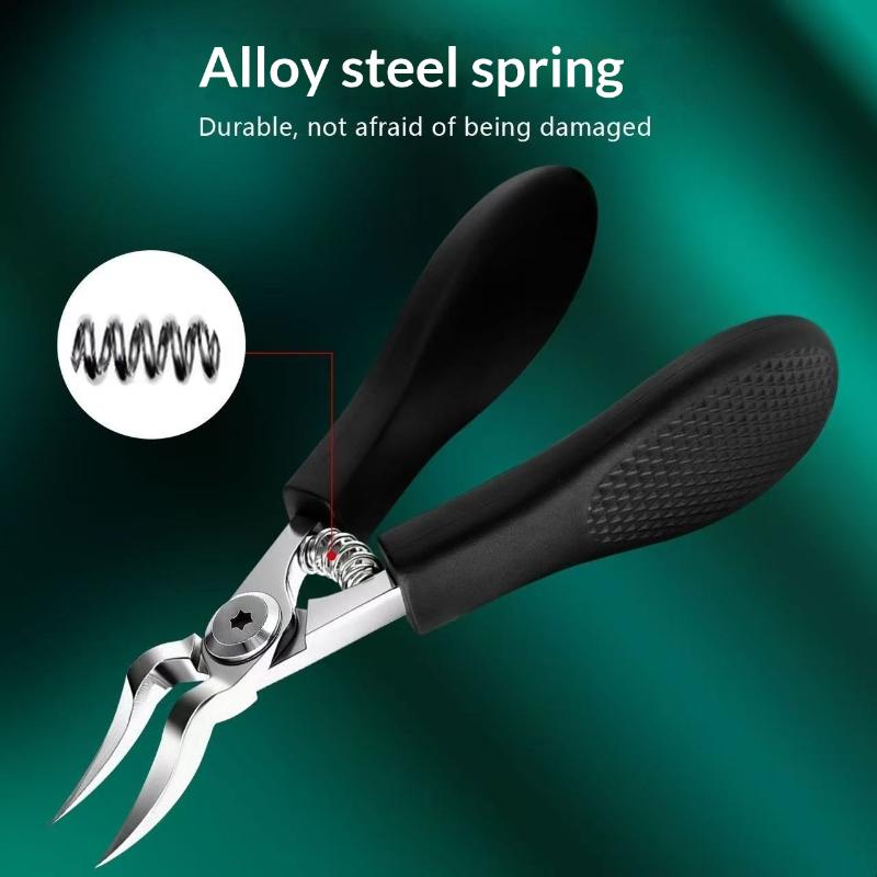 Heavy-Duty Steel Toenail Clipper Podiatrist Recommended Serrated Blade Trimmer for Thick Ingrown Toenails