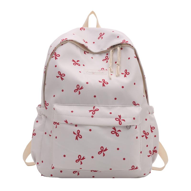 Student Schoolbag New Large-capacity Backpack Student Class Schoolbag Backpack Bow Travel Campus Wind Backpack