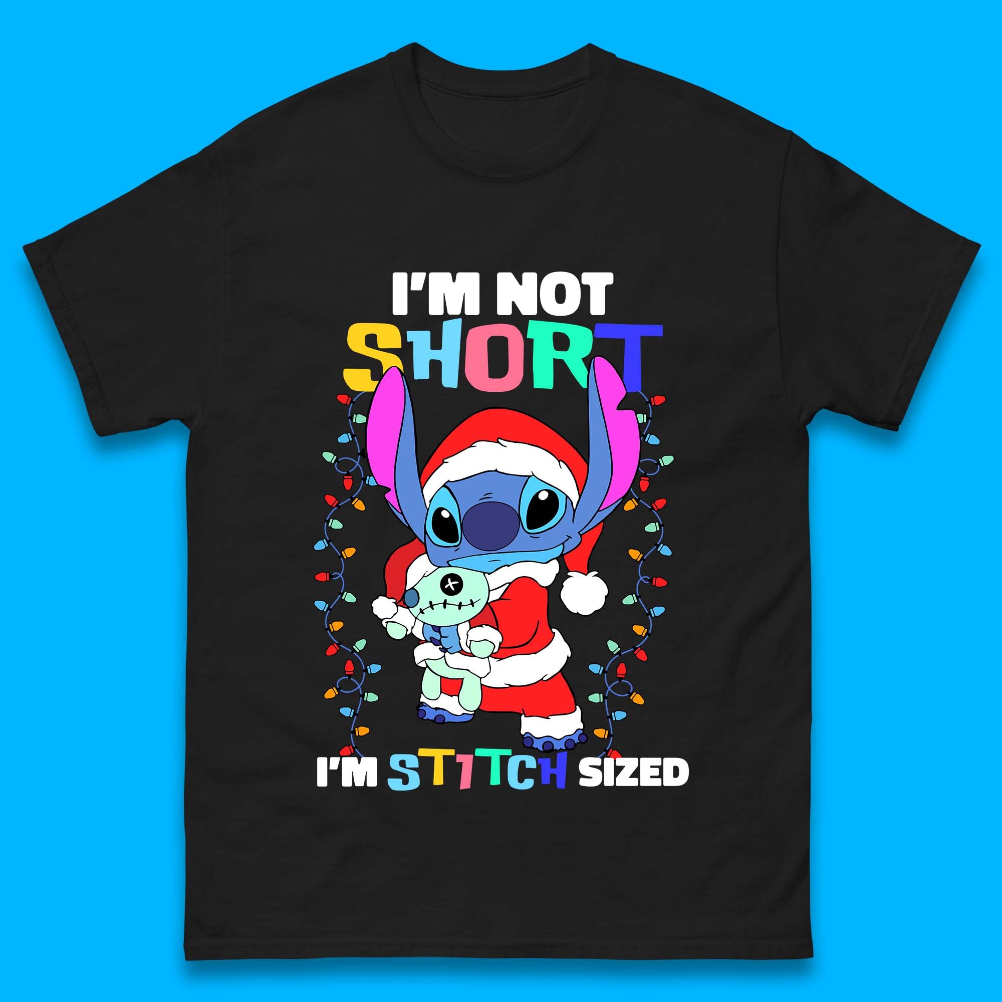 Stitch Christmas Mens T-Shirt Womens Tops Tees 3XL