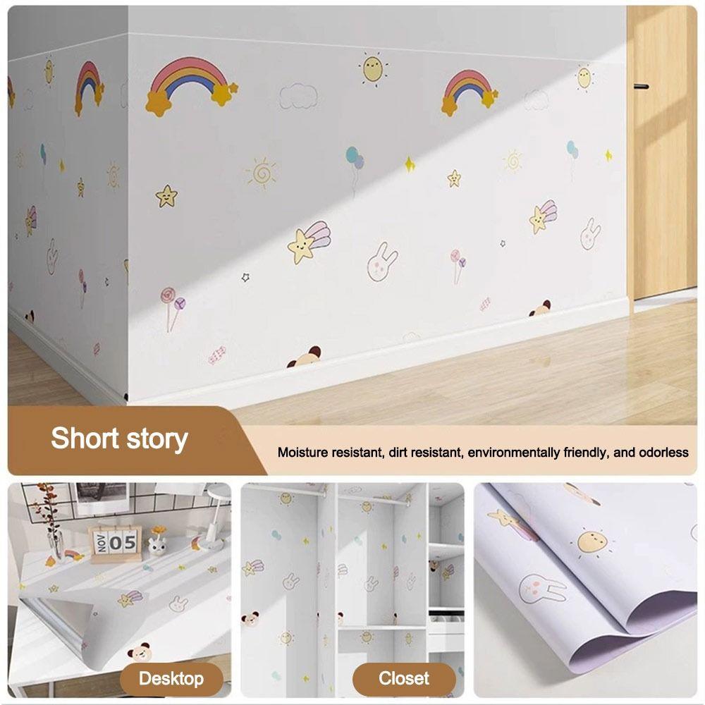 Waterproof Self Adhesive Tiles Wall Stickers Oil-proof Anti Fouling Wallpaper Cartoon Moisture-proof Wall Enclosure