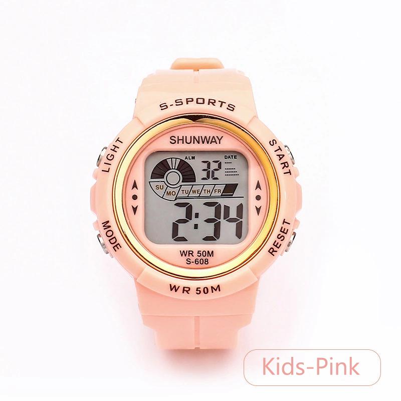 Kids Children's Electronic Watch Student Girl Boy Outdoor 5Bar Waterproof Sports Alarm Clock Women Multifunctional Watches